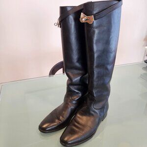 C La Canadienne Long Boot Made In Italy Size 39 Black